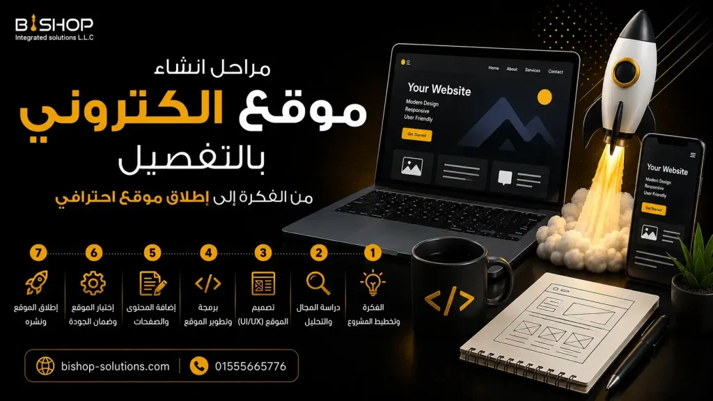 مراحل انشاء موقع الكتروني